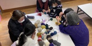 編み物教室の様子